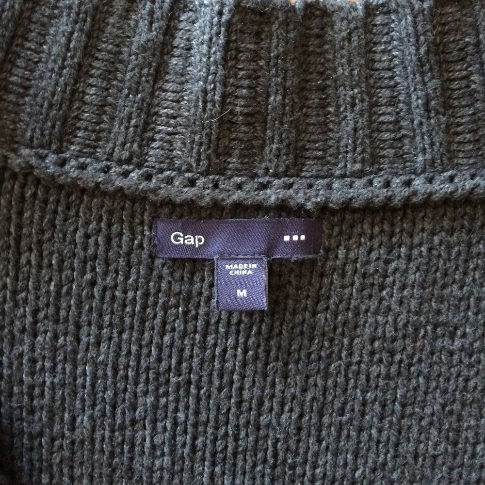 GAP Gray Cable Knit Sweater Dress - Size Medium - Picture 8 of 8